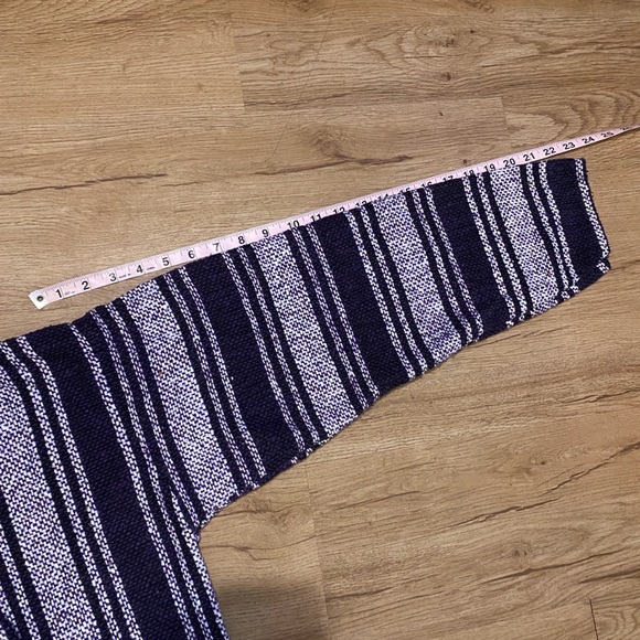 Navy and White Striped Hoodie - Picture 5 of 11